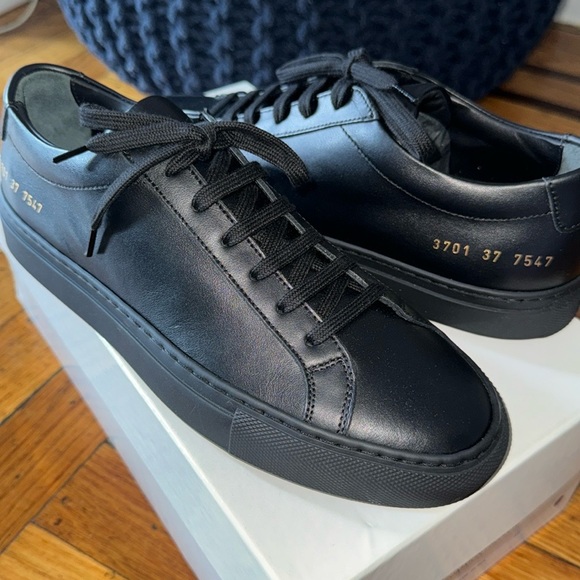 Women By Common Projects Original Low Achilles Black Eur Size 37 US7 - Picture 11 of 11